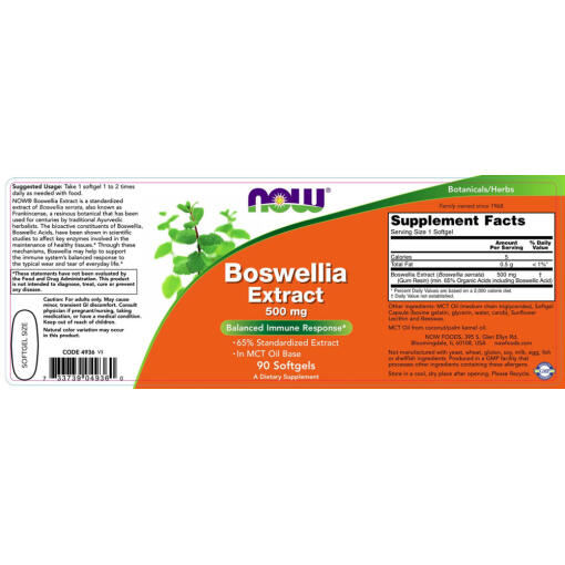 NOW - Boswelliaextrakt, 500 mg - Bild 2