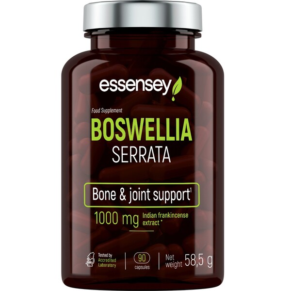 Essensey - Boswellia Serrata, 90 kapslar | Veganska produkterHälsa och välbefinnandeHälsokostStöd för ledernaFriska benÖrter och växtbaserade preparat | Apoteka