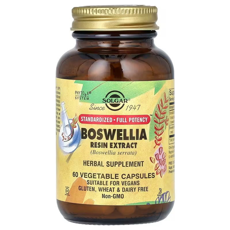 Solgar - Boswelliaharts Extrakt, 60 vegetabiliska kapslar | Vitaminer och MineralerVeganska produkterHälsa och välbefinnandeÖrttillskottHälsokostStöd för ledernaÖrter och växtbaserade preparat | Apoteka