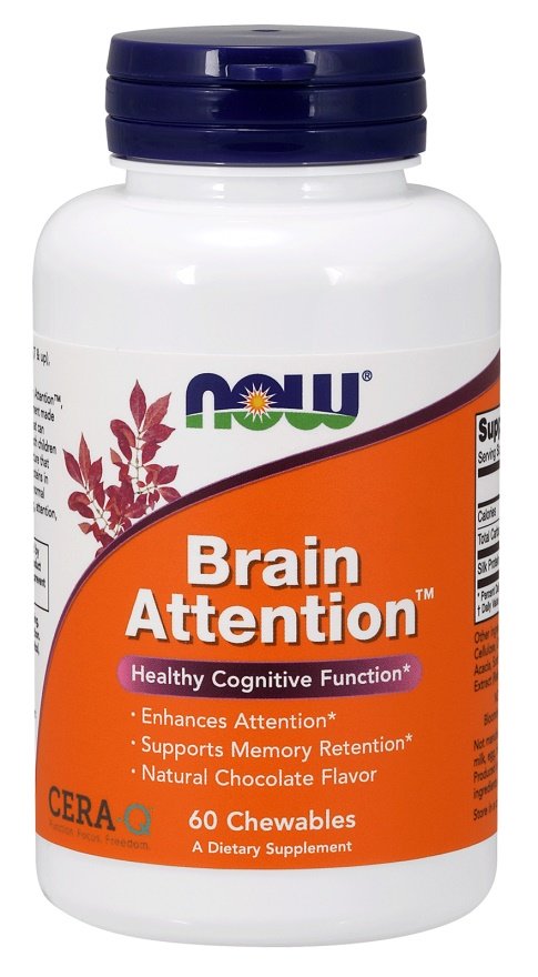 NOW Foods - Brain Attention, 60 tuggtabletter | Vitaminer och MineralerVeganska produkterHälsa och välbefinnandeMental fokus och minneHälsokost | Apoteka