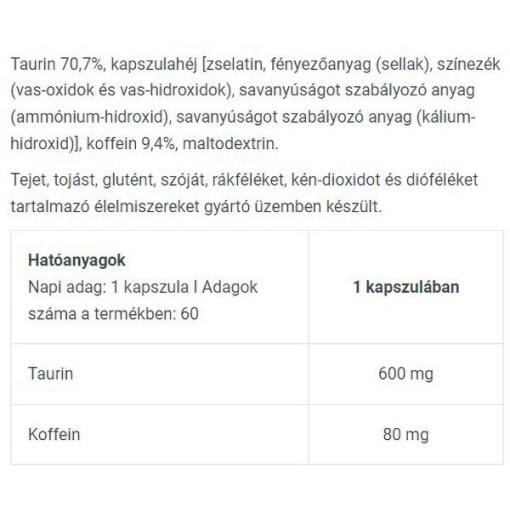 BioTechUSA - Koffein & Taurin, 60 kapslar - Bild 4