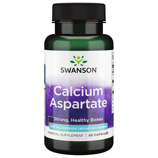 Swanson - Kalciumaspartat, 200 mg elementärt kalcium - 60 kapslar | Vitaminer och MineralerHälsa och välbefinnandeHälsokostKalcium | Apoteka