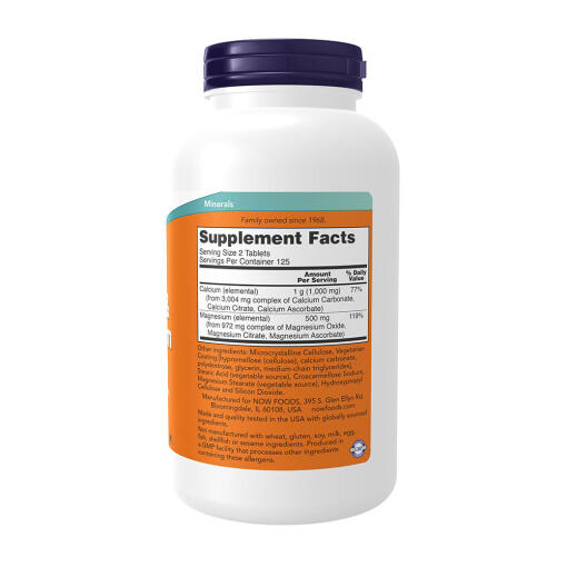 NOW - Kalcium & Magnesium, 250 tabletter - Bild 2