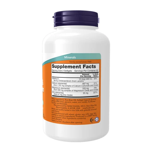 NOW - Kalcium & Magnesium, mjukkapslar - Bild 2