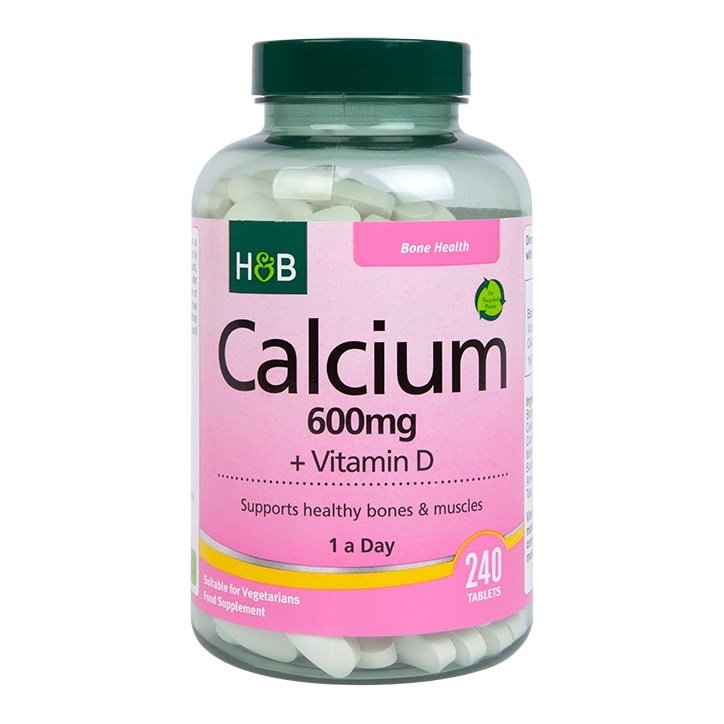 Holland &amp; Barrett - Kalcium + Vitamin D, 600 mg, 240 tabletter | Vitaminer och MineralerHälsa och välbefinnandeD-vitaminHälsokostKalcium | Apoteka