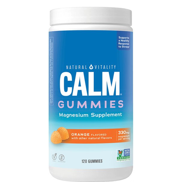 Natural Vitality - Calm Gummies, Apelsin, 120 gummibjörnar | Veganska produkterHälsokostSömnstödGummibär | Apoteka