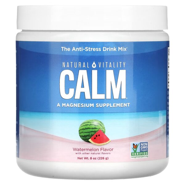 Natural Vitality - Calm Magnesiumpulver, Vattenmelon, 226g | Vitaminer och MineralerVeganska produkterVissa mineralerHälsa och välbefinnandeHälsokostSömnstödMagnesium | Apoteka