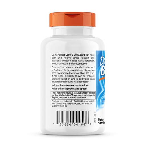 Doctor's Best - Calm med Zembrin, 25 mg - 60 vegkapslar - Bild 5