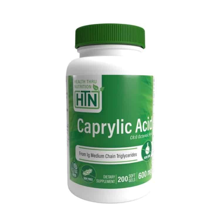 Health Thru Nutrition - Kaprylsyra, 600 mg, 200 mjukkapslar | Hälsa och välbefinnandeOmegas - EFA - CLA - oljorHälsokostMCT-olja | Apoteka