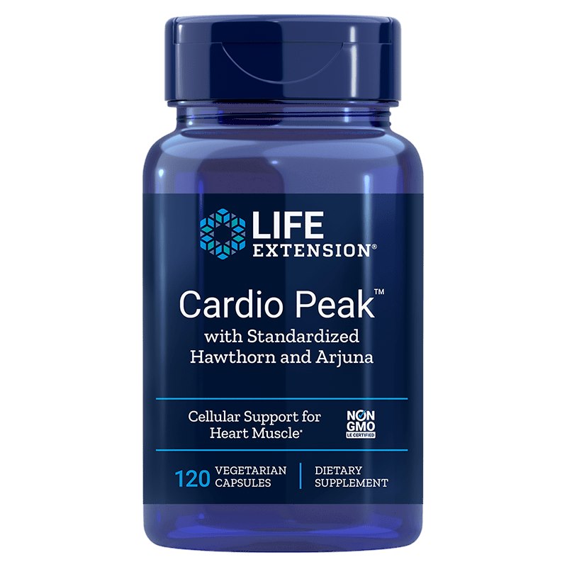 Life Extension - Cardio Peak med Standardiserad Vitoxel och Arjuna, 120 vcaps | Vitaminer och MineralerHälsa och välbefinnandeSexuell hälsaHälsokostLeverstöd | Apoteka