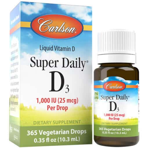 Carlson Labs - Super Daily D3, 1000 IU, 10.3 ml - Bild 2