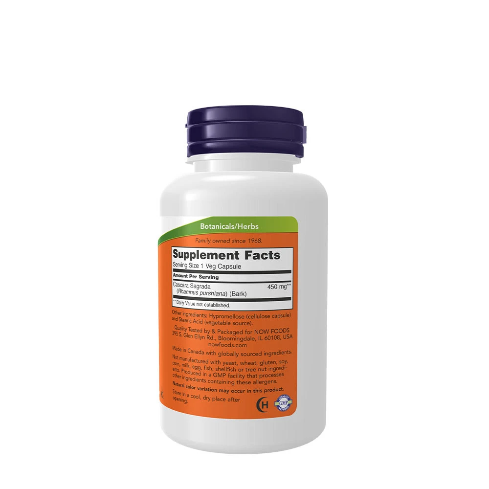 NOW - Cascara Sagrada, 450 mg kapslar - Bild 2