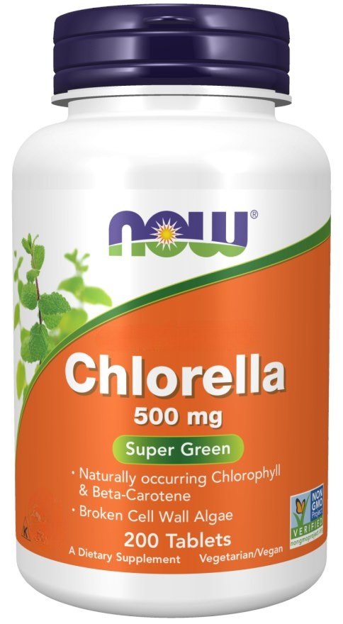 NOW Foods - Chlorella, 500 mg, 200 tabletter | Vitaminer och MineralerVeganska produkterHälsa och välbefinnandeÖrttillskottHälsokostÖrter och växtbaserade preparat | Apoteka