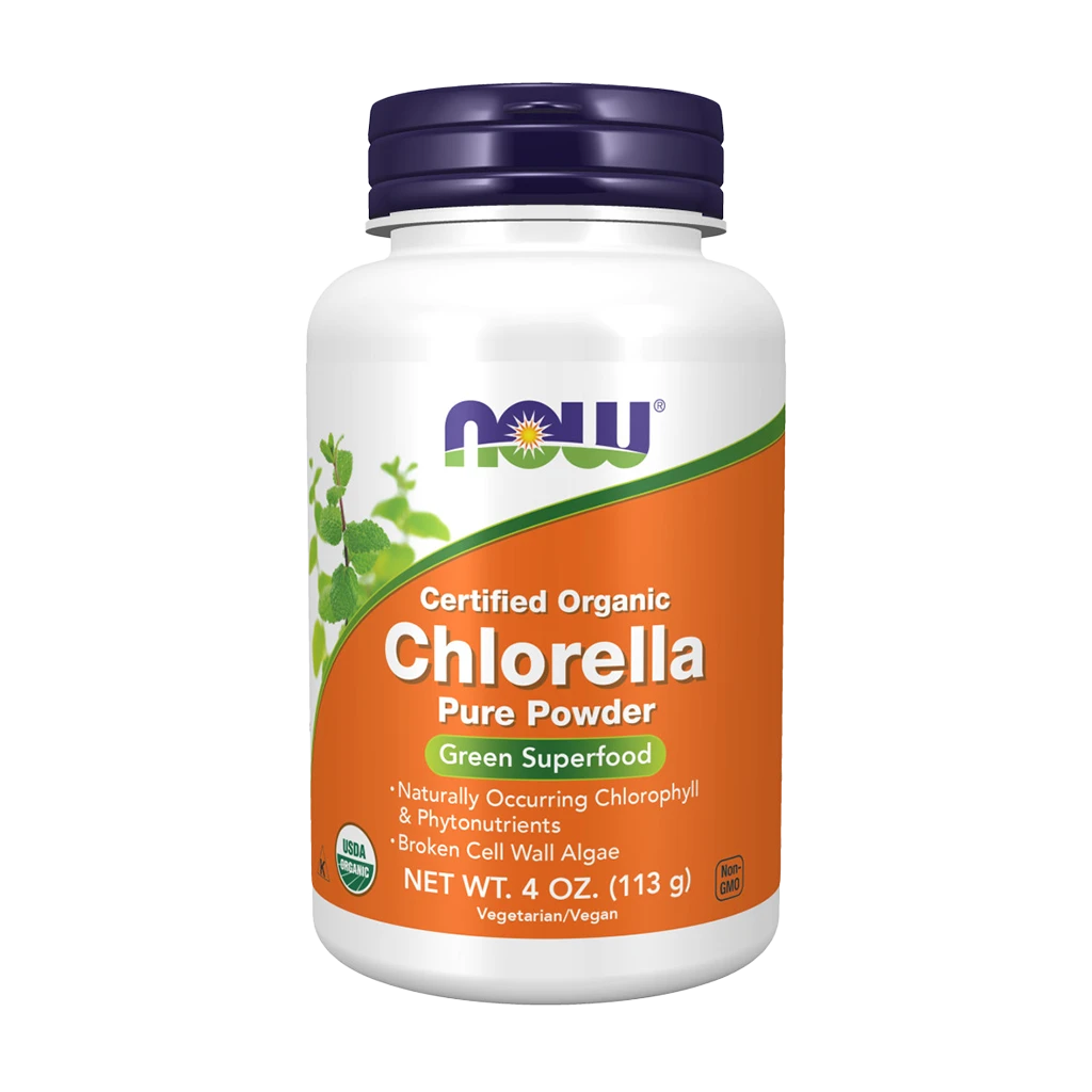 NOW Foods - Chlorella, Rent Pulver, 113g | Vitaminer och MineralerVeganska produkterHälsa och välbefinnandeHälsokostÖrter och växtbaserade preparat | Apoteka
