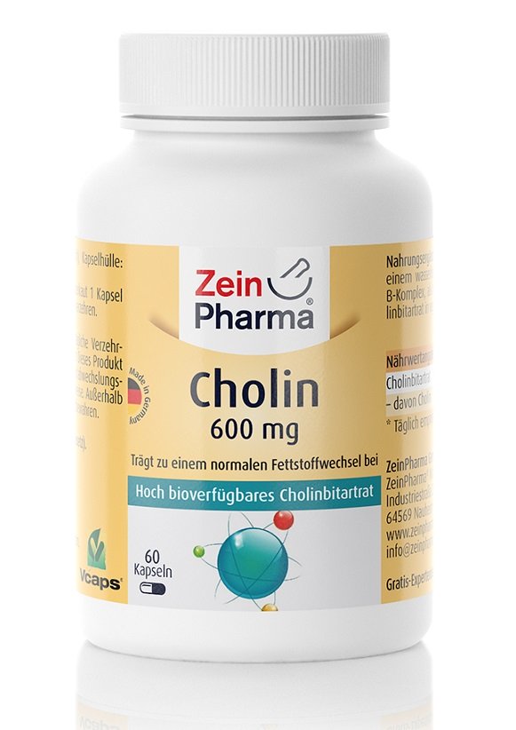 Zein Pharma - Kolin, 600 mg, 60 kapslar | Hälsa och välbefinnandeHälsokost | Apoteka