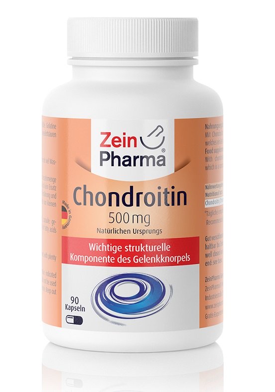 Zein Pharma - Kondroitin, 500 mg, 90 kapslar | Hälsa och välbefinnandeHälsokostStöd för lederna | Apoteka