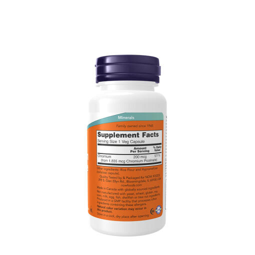 NOW - Krompikolinat, 200 mcg - Bild 2