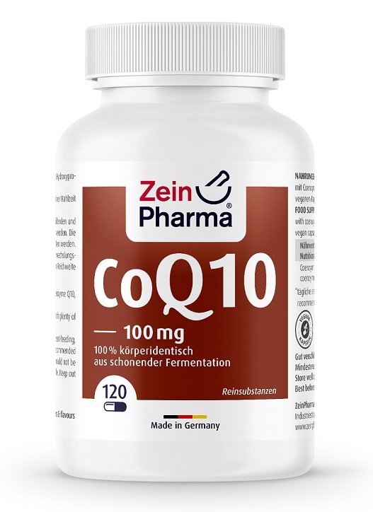 Zein Pharma - CoQ10, 100 mg, 120 kapslar | Veganska produkterHälsa och välbefinnandeHälsokostCoQ10Koenzym Q10 | Apoteka