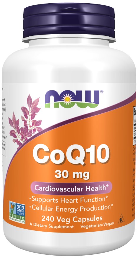 NOW Foods - CoQ10, 30 mg, 240 vegetabiliska kapslar | Vitaminer och MineralerVeganska produkterHälsa och välbefinnandeHälsokostCoQ10Koenzym Q10 | Apoteka