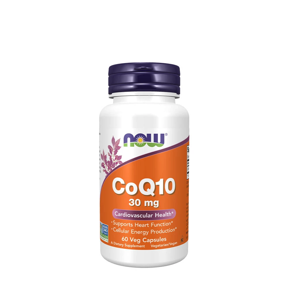 NOW - CoQ10, 30 mg | Vitaminer och MineralerVeganska produkterHälsa och välbefinnandeHälsokostCoQ10Koenzym Q10 | Apoteka