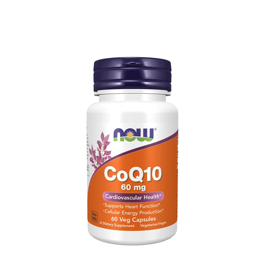 NOW - CoQ10, 60 mg - 60 vegetabiliska kapslar | Vitaminer och MineralerVeganska produkterHälsa och välbefinnandeHälsokostCoQ10Koenzym Q10 | Apoteka