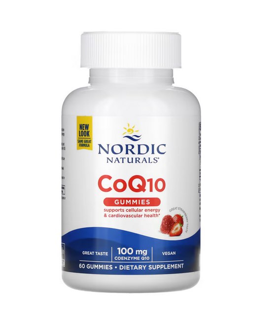 Nordic Naturals - CoQ10 Gummies, 100 mg jordgubbssmak - 60 gummibjörnar | Vitaminer och MineralerVeganska produkterHälsa och välbefinnandeVissa vitaminerHälsokostCoQ10Biohacking | Apoteka