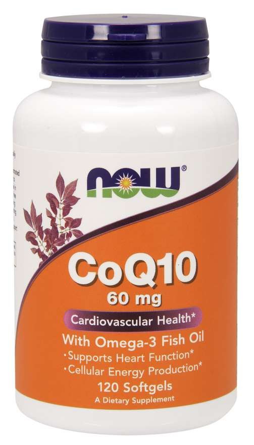 NOW Foods - CoQ10 med Omega-3, 60 mg - 120 mjukkapslar | Vitaminer och MineralerHälsa och välbefinnandeOmega och fiskoljaHälsokostCoQ10Koenzym Q10Omega & Näringsoljor | Apoteka