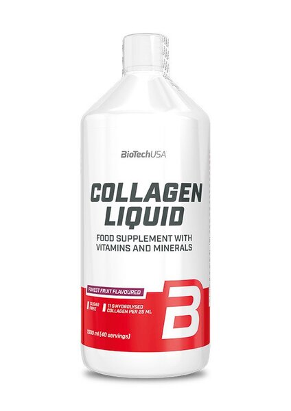 BioTechUSA - Kollagen Vätska, Skogsbär - 1000 ml | Hälsa och välbefinnandeHälsokostKollagenFräsch hudSkönhet | Apoteka