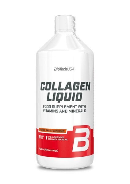 BioTechUSA - Kollagen Vätska, Tropisk Frukt - 1000 ml | Hälsa och välbefinnandeHälsokostKollagenFräsch hudSkönhet | Apoteka