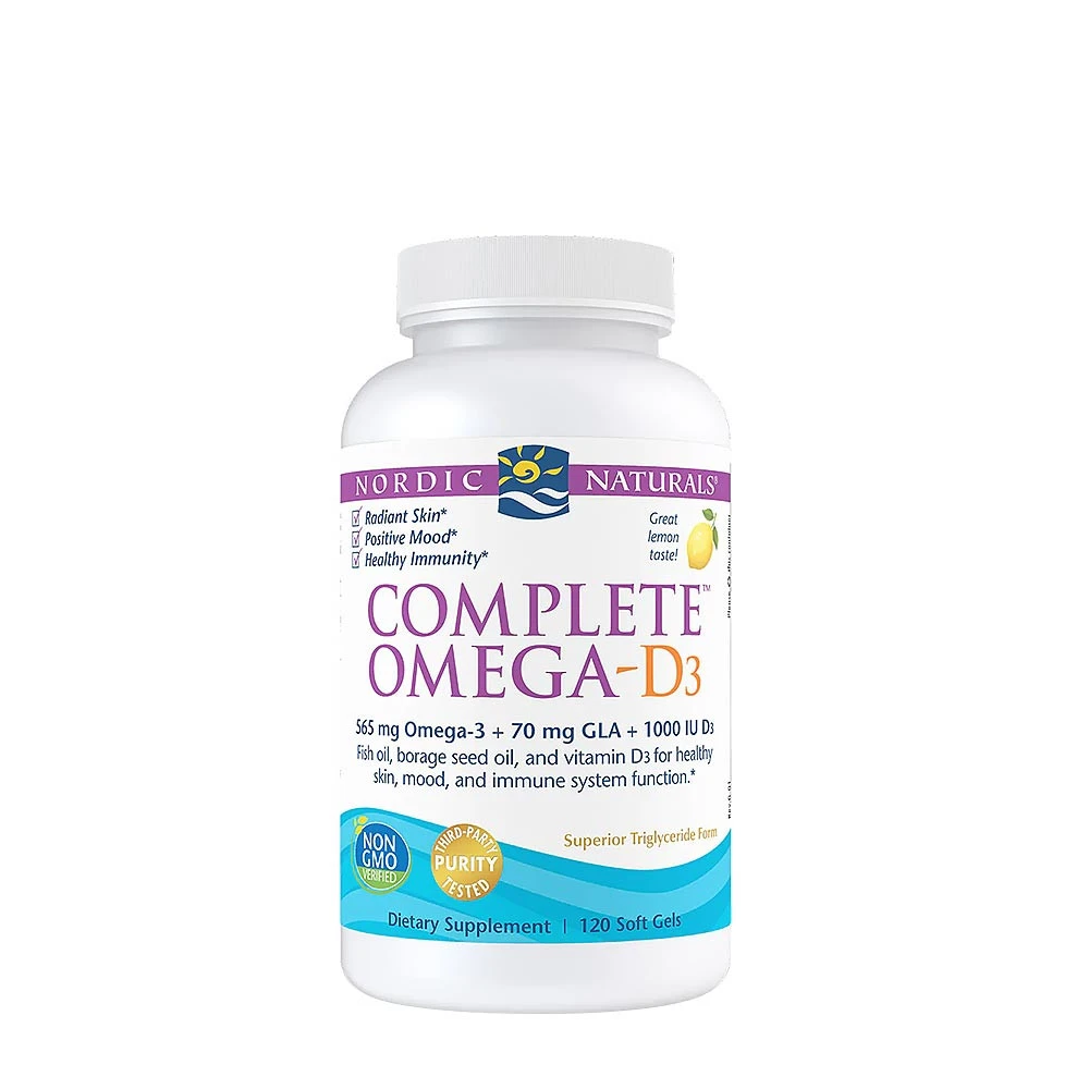 Nordic Naturals - Complete Omega-D3, 565 mg Citron, 120 kapslar | Vitaminer och MineralerHälsa och välbefinnandeD-vitaminOmegas - EFA - CLA - oljorOmega och fiskoljaHälsokostNordisk vitalitetBiohackingOmega & Näringsoljor | Apoteka