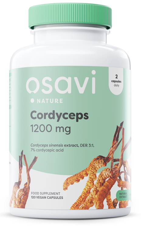 Osavi - Cordyceps, 1200 mg, 120 vegankapslar | Veganska produkterHälsa och välbefinnandeHälsokostSvamptillskottÖrter och växtbaserade preparat | Apoteka