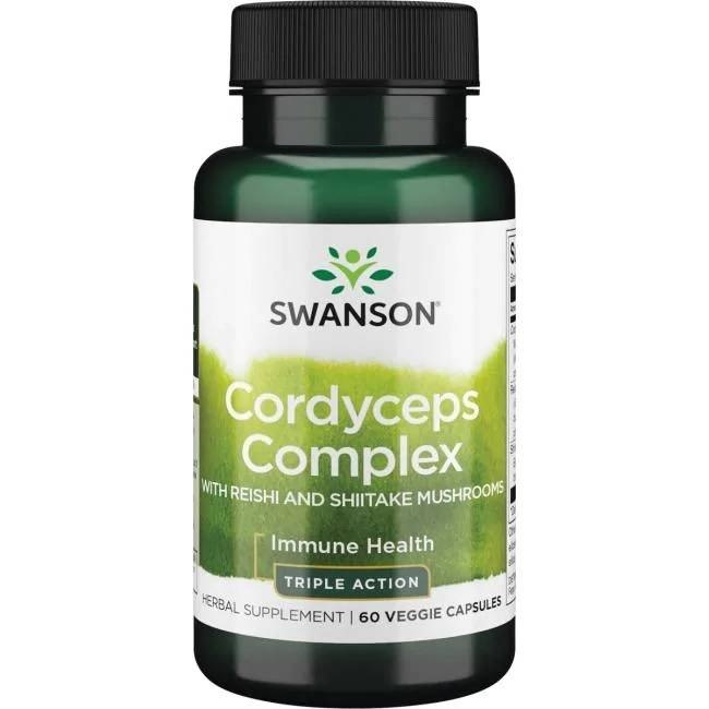 Swanson - Cordycepskomplex med Reishi och Shiitakesvampar, 60 kapslar | Vitaminer och MineralerHälsa och välbefinnandeÖrttillskottHälsokostÖrter och växtbaserade preparat | Apoteka