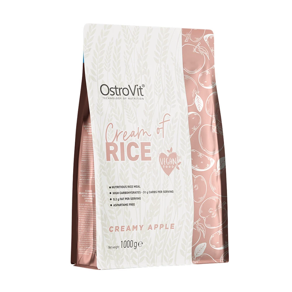 OstroVit - Cream of Rice, Krämig Äpple - 1000g | HälsokostGainers och kolhydrater | Apoteka