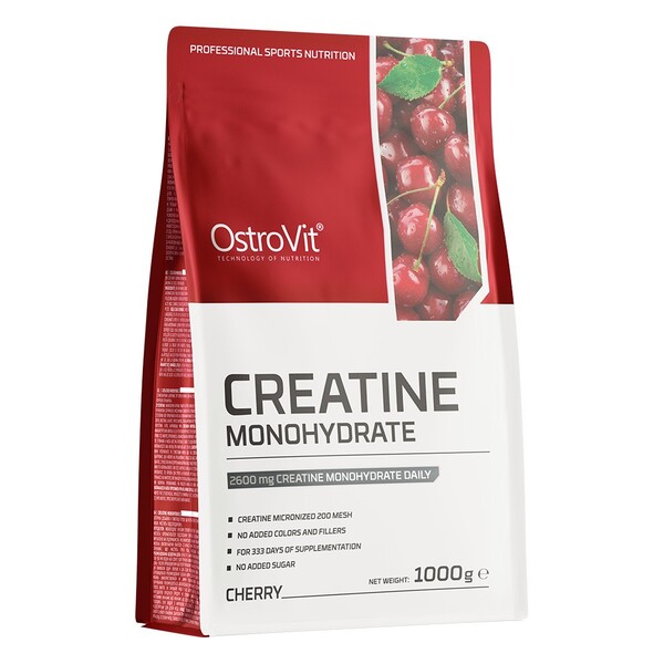 OstroVit - Kreatinmonohydrat, Körsbär - 1000g | HälsokostKreatintillskottKreatinmonohydratFitness och träning | Apoteka