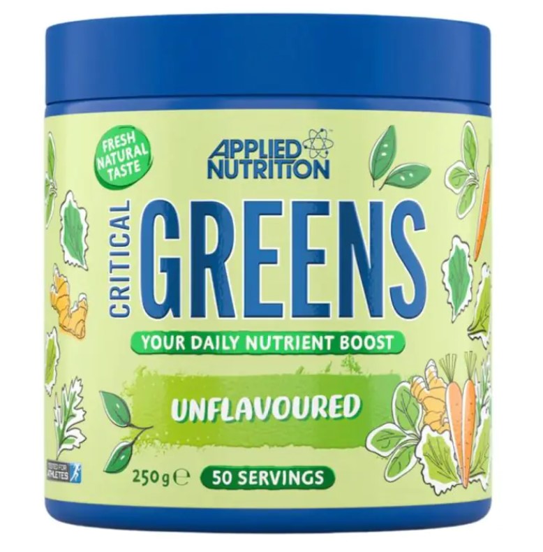 Applied Nutrition - Critical Greens, Osmaksatt, 250g | Veganska produkterHälsa och välbefinnandeHälsokostSpirulina | Apoteka