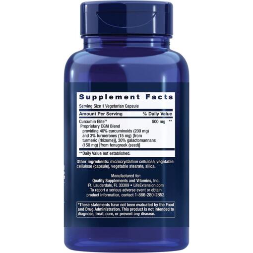 Life Extension - Curcumin Elite Gurkmejaextrakt, 60 kapslar - Bild 3