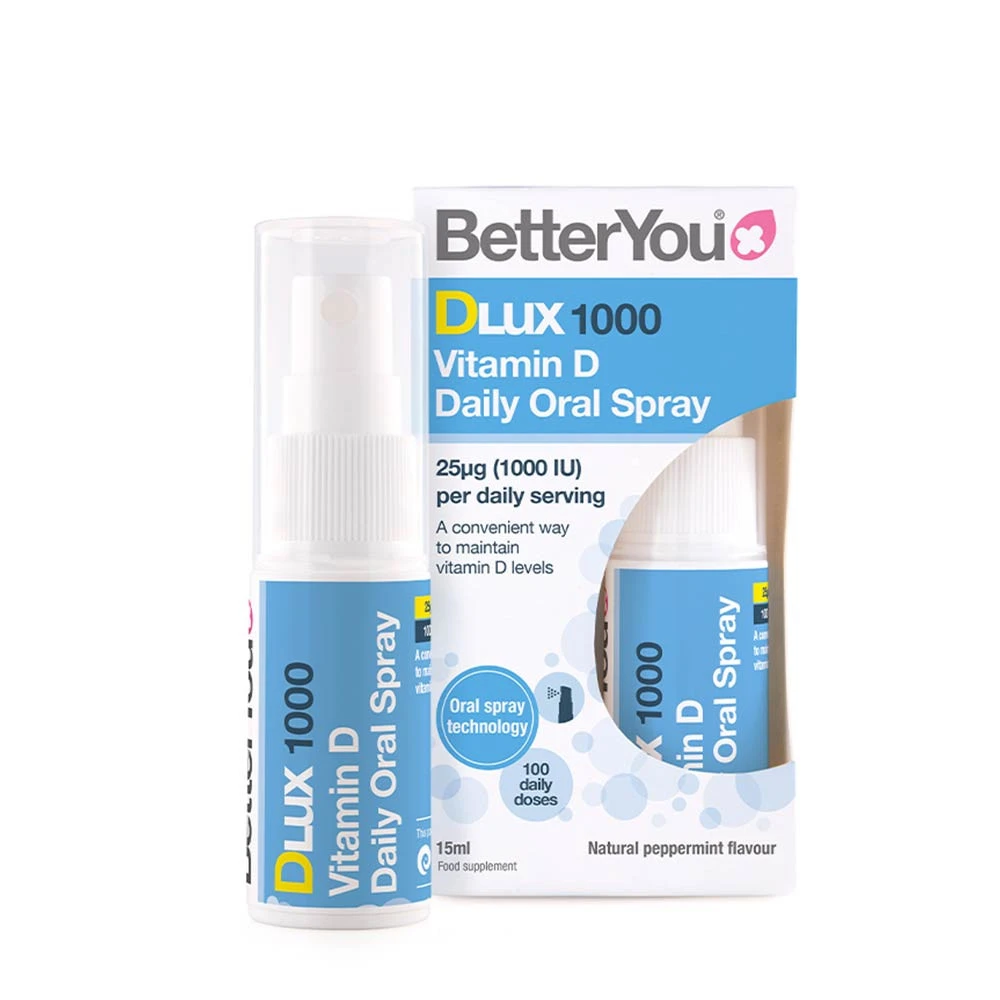 BetterYou - D1000 Daglig Vitamin D Munspray, 15 ml | Vitaminer och MineralerVissa vitaminerD-vitaminHälsokost | Apoteka
