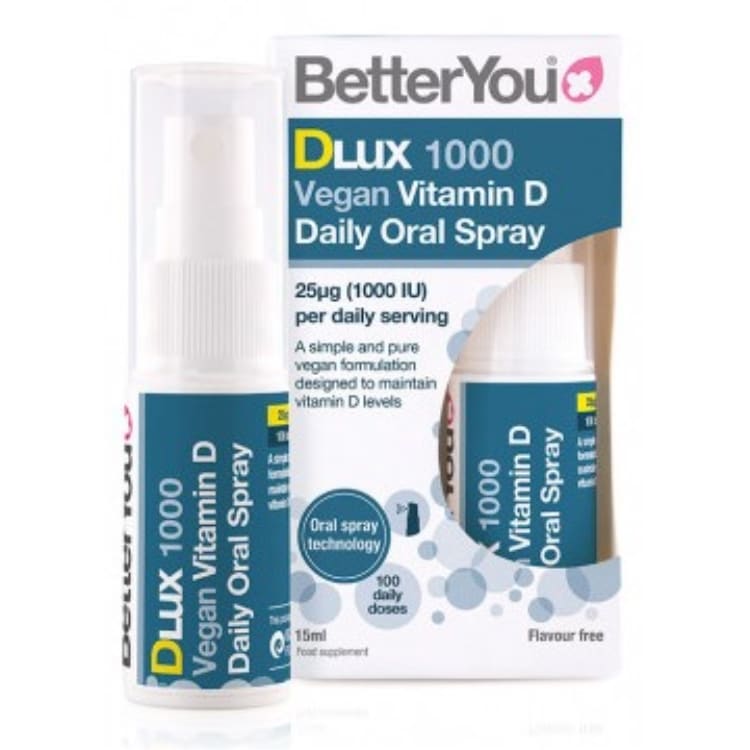BetterYou - D1000 Vegansk D-vitamin Oral Spray, Naturlig Pepparmynta, 15 ml | Vitaminer och MineralerVeganska produkterVissa vitaminerD-vitaminHälsokost | Apoteka