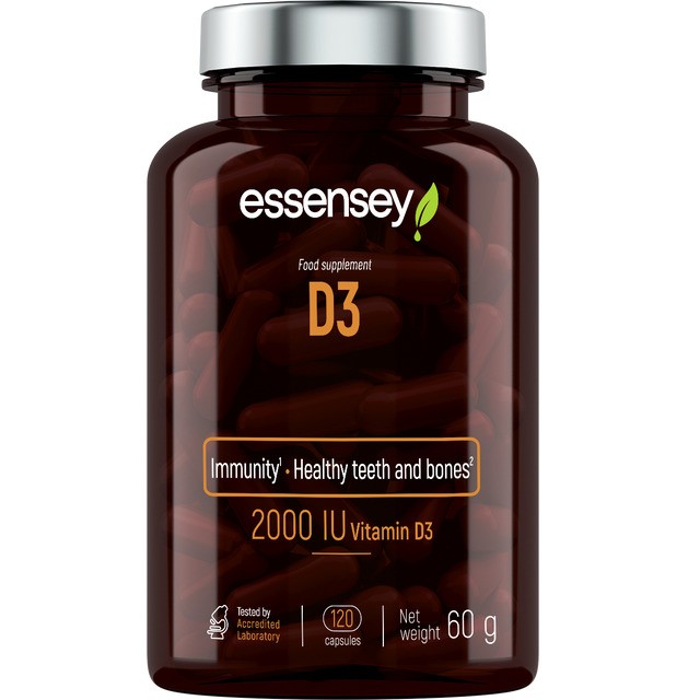 Essensey - D3, 120 kapslar | Vitaminer och MineralerVissa vitaminerD-vitaminHälsokost | Apoteka