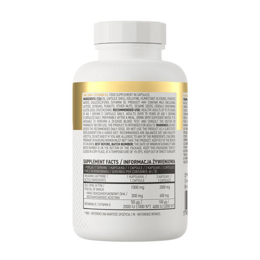 OstroVit - DHA + Vitamin D3, 60 kapslar - Bild 2