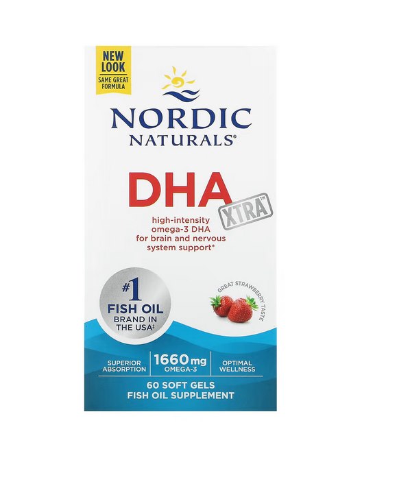 DHA Xtra, 1660 mg jordbärssmak - 60 mjuka kapslar | Vitaminer och MineralerOmegas - EFA - CLA - oljorOmega och fiskoljaHälsokostOmega & Näringsoljor | Apoteka