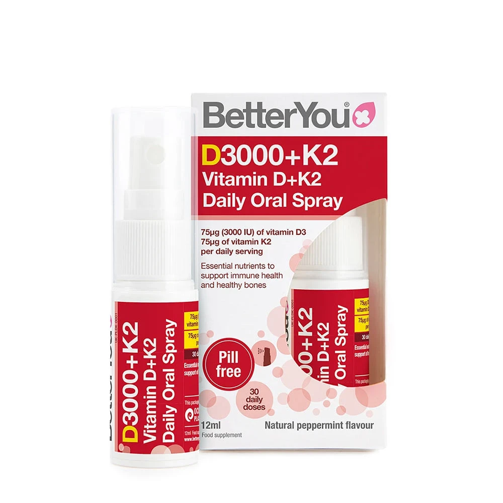 BetterYou - DLux+ Daglig Munspray med Vitamin D och K2, 12 ml | Vitaminer och MineralerHälsa och välbefinnandeD-vitaminK-vitaminHälsokost | Apoteka