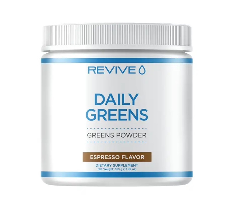 Revive - Dagligt Grönt Pulver, Espresso - 510g | Vitaminer och MineralerVeganska produkterHälsa och välbefinnandeHälsokostNordisk vitalitet | Apoteka