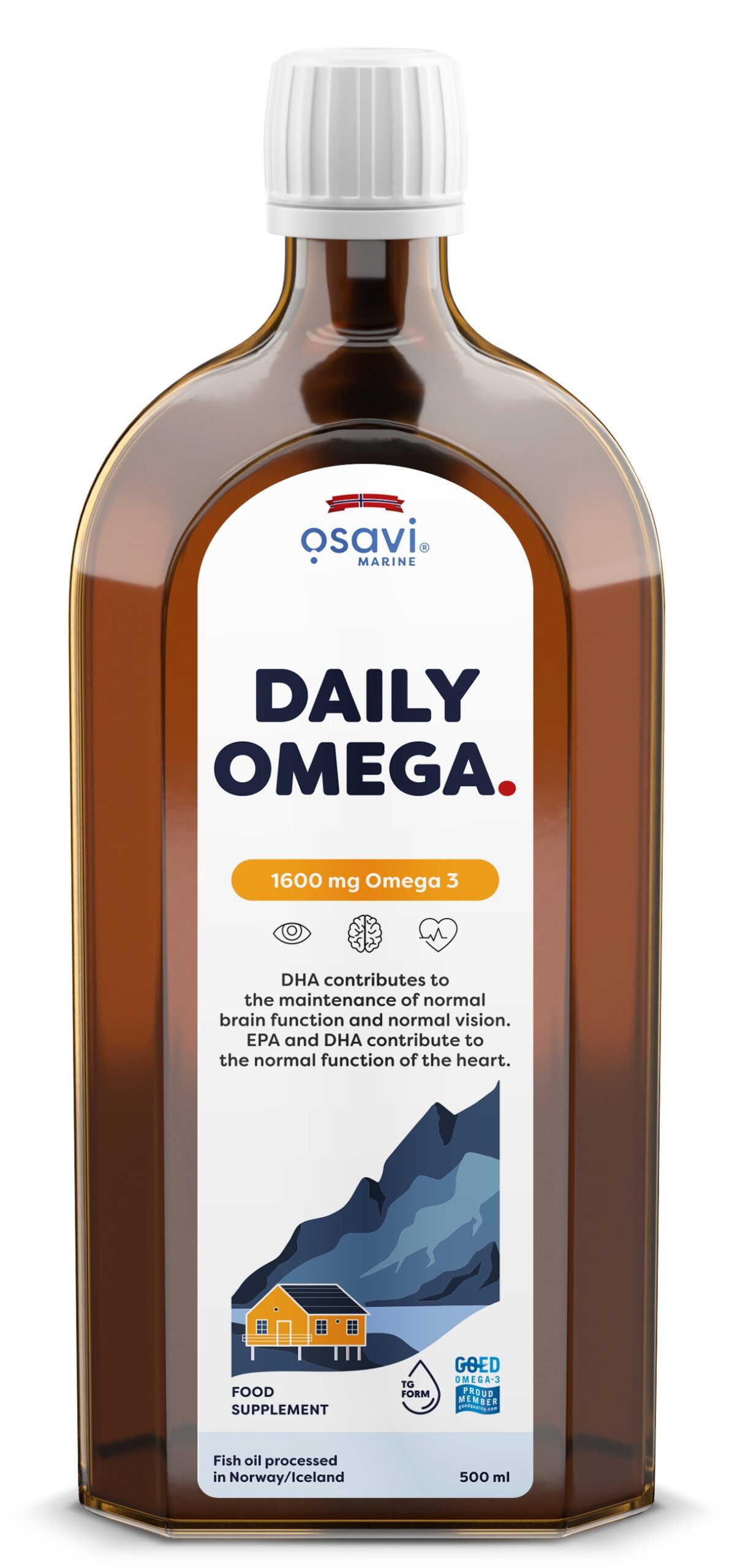 Osavi - Daily Omega, 1600 mg Omega 3 - 500 ml | Hälsa och välbefinnandeHälsokostOmega & Näringsoljor | Apoteka
