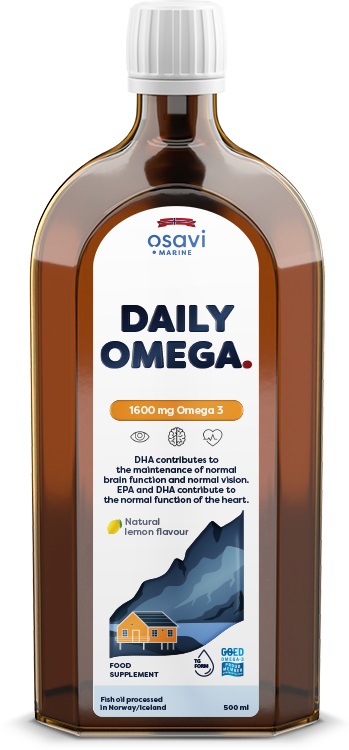 Osavi - Daily Omega, 1600 mg Omega-3 (Naturlig Citron) - 500 ml | Hälsa och välbefinnandeOmegas - EFA - CLA - oljorOmega och fiskoljaHälsokostOmega & Näringsoljor | Apoteka