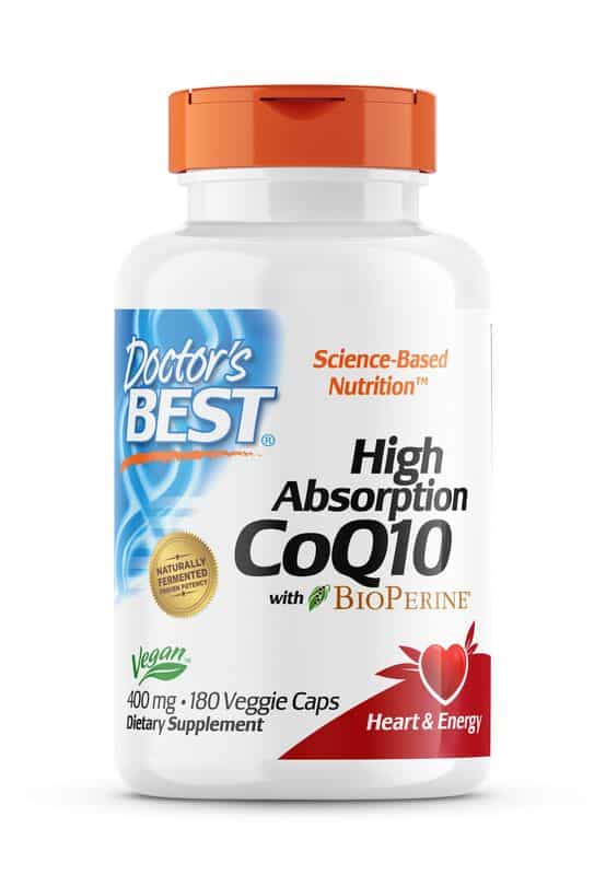 Doctors Best - Högeffektivt CoQ10, 400 mg, 180 vegetabiliska kapslar | HälsokostCoQ10Koenzym Q10 | Apoteka