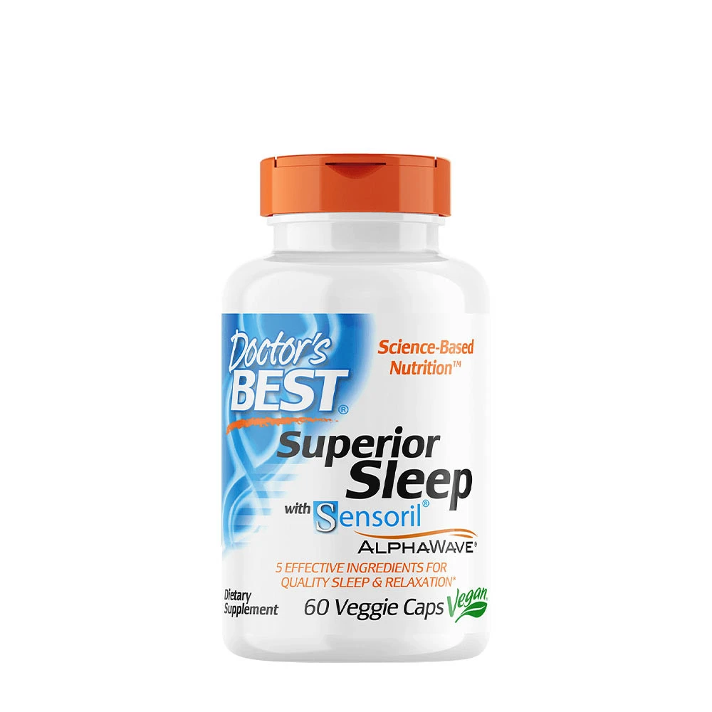 Doctors Best - Superior Sleep, 60 vegetabiliska kapslar | Vitaminer och MineralerVeganska produkterHälsa och välbefinnandeHälsokostSömnstödGabaTermogena fettförbrännareMelatonin5-HTP | Apoteka