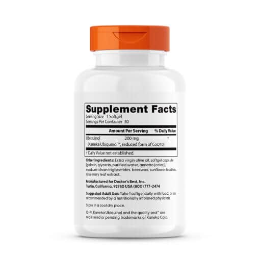 Doctor's Best - Ubiquinol med Kaneka, 200 mg, 30 mjuka kapslar - Bild 4