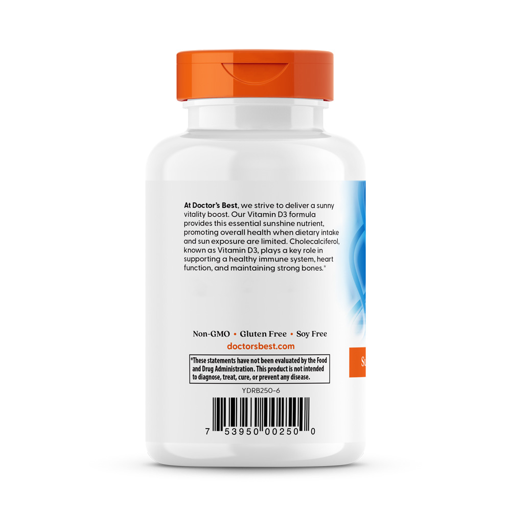 Doctor's Best - Vitamin D3, 5000 IU, 360 mjukkapslar - Bild 4