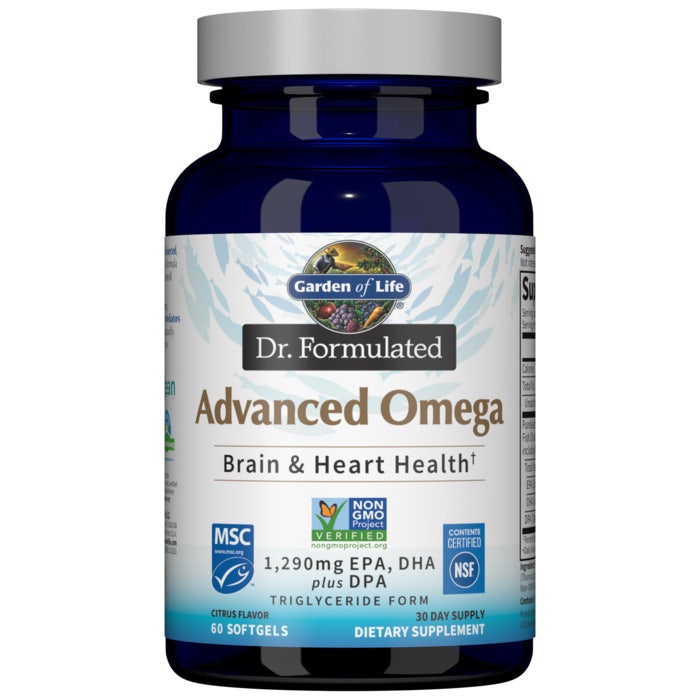 Garden of Life - Dr. Formulated Avancerad Omega, Citrus - 60 mjuka kapslar | Vitaminer och MineralerHälsa och välbefinnandeHälsokostOmega & Näringsoljor | Apoteka